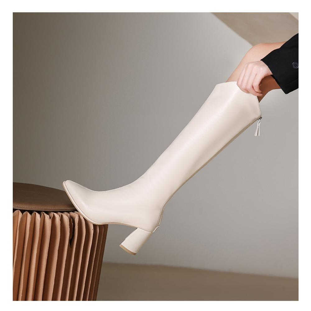 Winter Fluweel Hoge Hakken Hoge Laarzen voor Dames