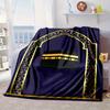 Golden Mosque Silhouette Blanket Flannel Blanket for bed, sofa, Camping, Hiking, Picnic Essentials, gift for family Fan gifts