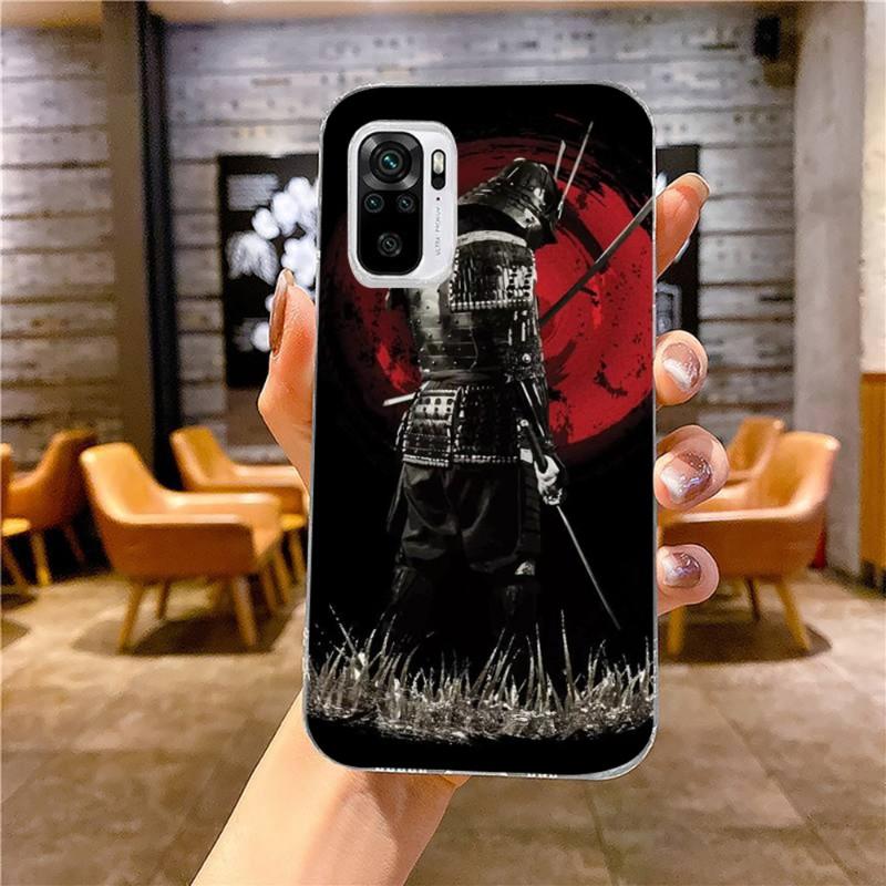 

Чехол для телефона Apanese Samurai Oni Mask для Xiaomi 12 11T 10 9 Redmi Note 11 10 10S Pro Redmi 9 9A 8 Прозрачный чехол для телефона Redmi 8