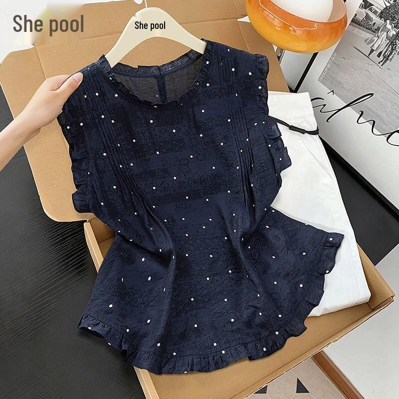 Women s Floral Print Flutter Sleeve Lace Vest Top L