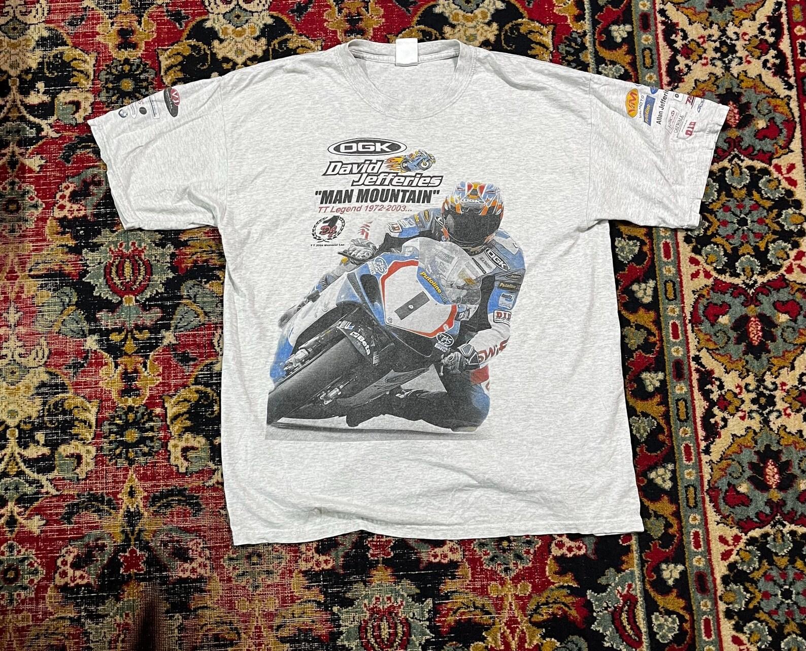 David Jefferies Man Mountain TT Legend 1972-2003 Memorial Racing T-Shirt Size XL M