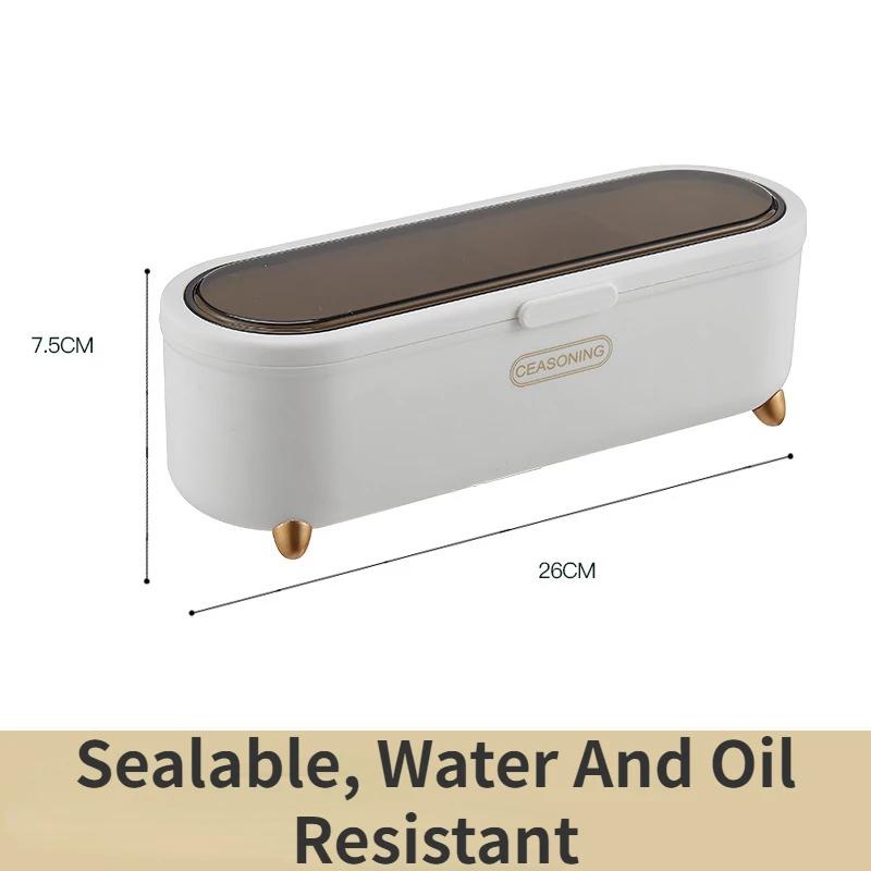 Seasoning Box Combination Set Seasoning Jar Salt MSG Household Kitchen Supplies Storage Box Sealed All-In-One Multi-Compartment