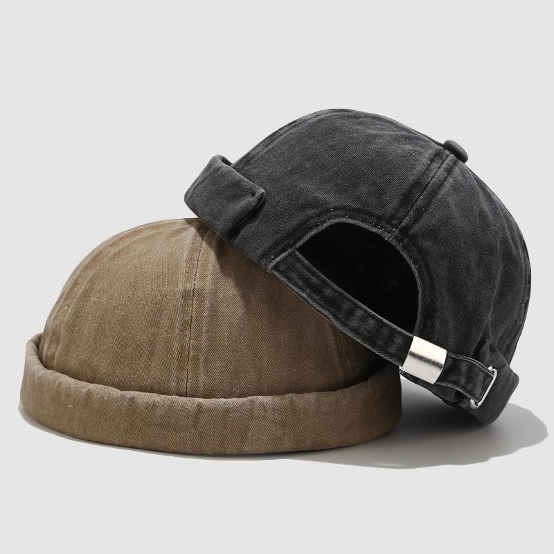 Skull Cap for Men and Women - Retro Landlord Beanie Hipster Melon Hat - Breathable Yuppie Style Beanie with Embellished Accents