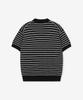 Tienjiti Striped Polo Washable Knit (Black) Tnsw6E202Bk