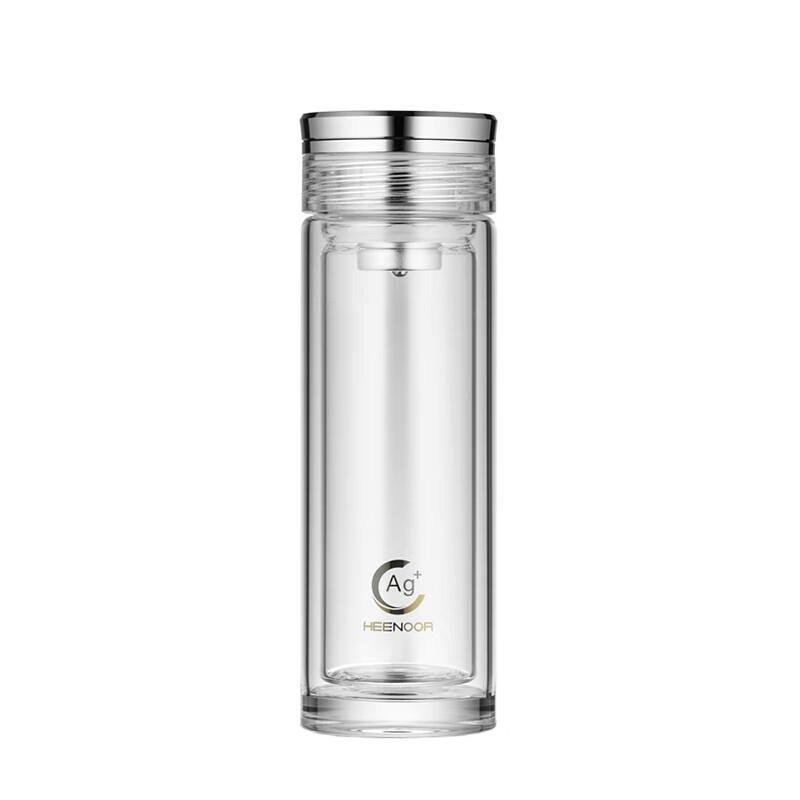 Heenoor Antibacterial Double-Layer Glass Tea Infuser Bottle
