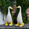 Resin Duck Rain Boots Garden Statue, Weatherproof Outdoor Yard Decor, Rustic Farmhouse Lawn Ornament, Unique Front Porch Entryway Decor, Geese Animal