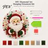 DIY Bastel-Kunst-Set Weihnachten Strassmalerei-Set, Kranz für Erwachsene, Doppelseitiges Fensterornament für Jugendliche, Acryl-Hängeornament
