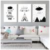Cartoon Kindergarten Quotations Canvas Art Poster Printmaking Painting Black and White