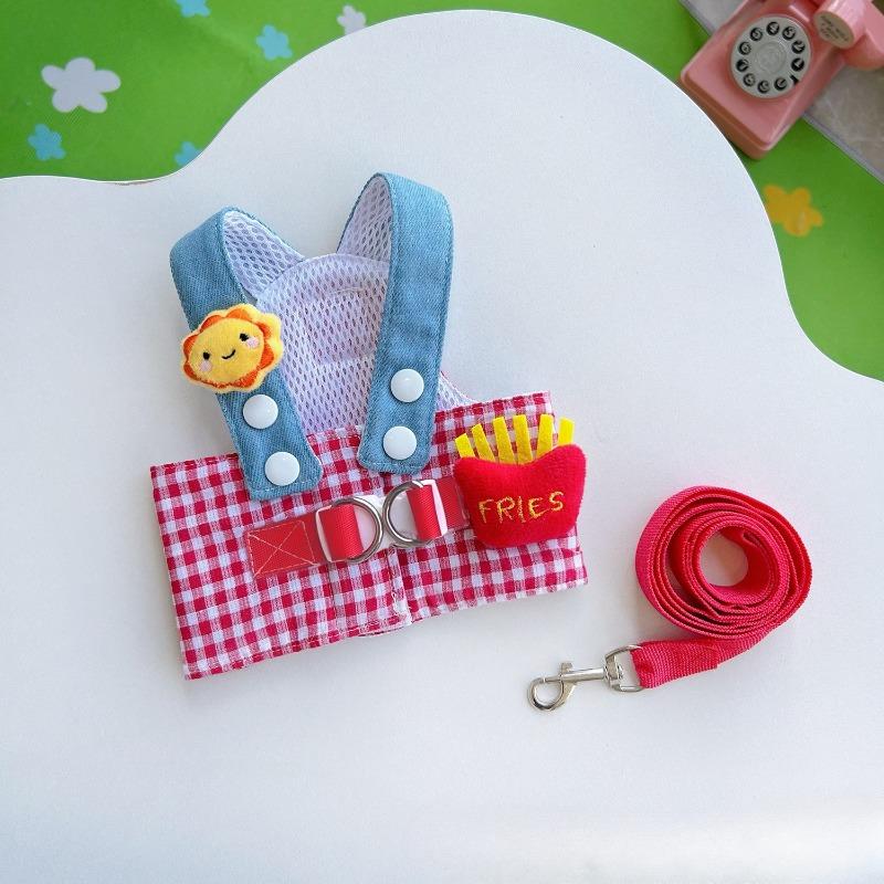 Patatine fritte, Girasole, Cappelli per petto e schiena, Abbigliamento per animali domestici, Articoli per cani e gatti, Primavera, Estate, Autunno, Uso esterno, Guinzaglio, Protezione solare