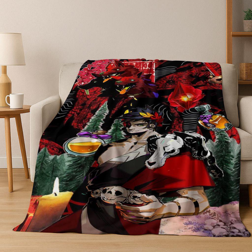3D Classics Game Hades Cartoon Flannel Blanket,Cozy Soft Throw Blanket for Home Bedroom Bed Sofa Picnic Cover Picnic Gift Kids