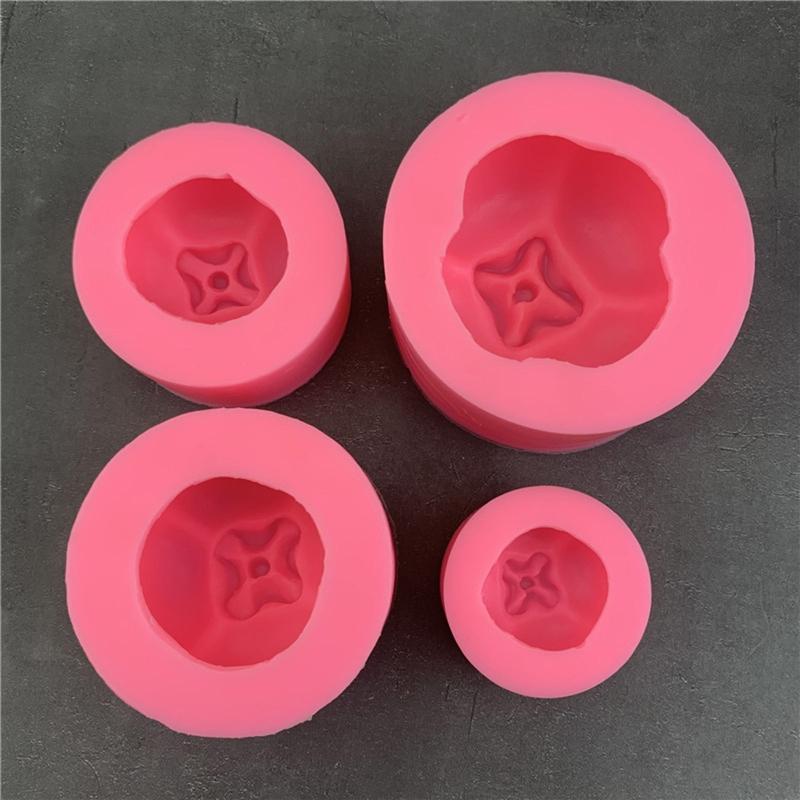 Paste Mould Fondant Cake Mold Silicone Press Baking Utensils Cake Decoration Colorful Mould for Creative Vivid Persimmon