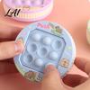 Game Machine Fidget Toy Push Bubble Console Keychain Stress Relief Mini Popping Purse Charm Backpack Bag Party Favors