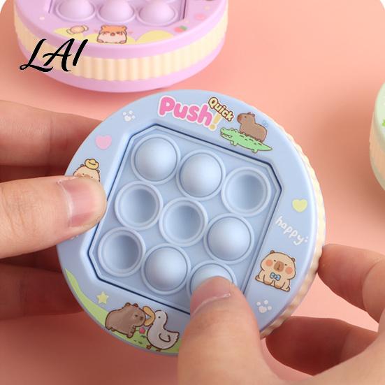 Game Machine Fidget Toy Push Bubble Console Keychain Stress Relief Mini Popping Purse Charm Backpack Bag Party Favors