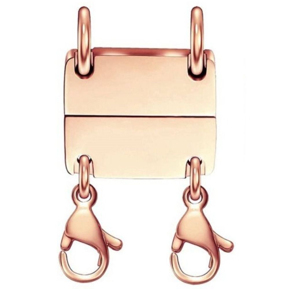 

Несколько нитей Магнитный разделитель ожерелья Ювелирные изделия Соединитель Изготовление ювелирных изделий Rose Gold-Double buckles