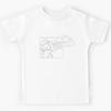 Winged Victory of Samothrace - Black Outline Kids T-Shirt
