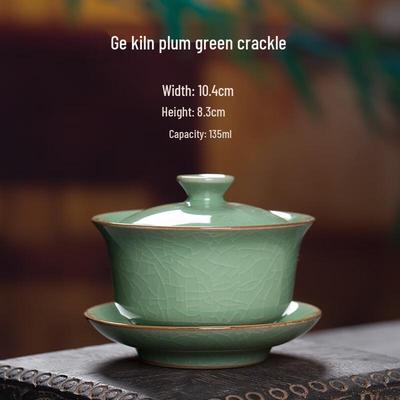Cha Xun Ge Brennofen Pflaumengrün Keramik Gaiwan