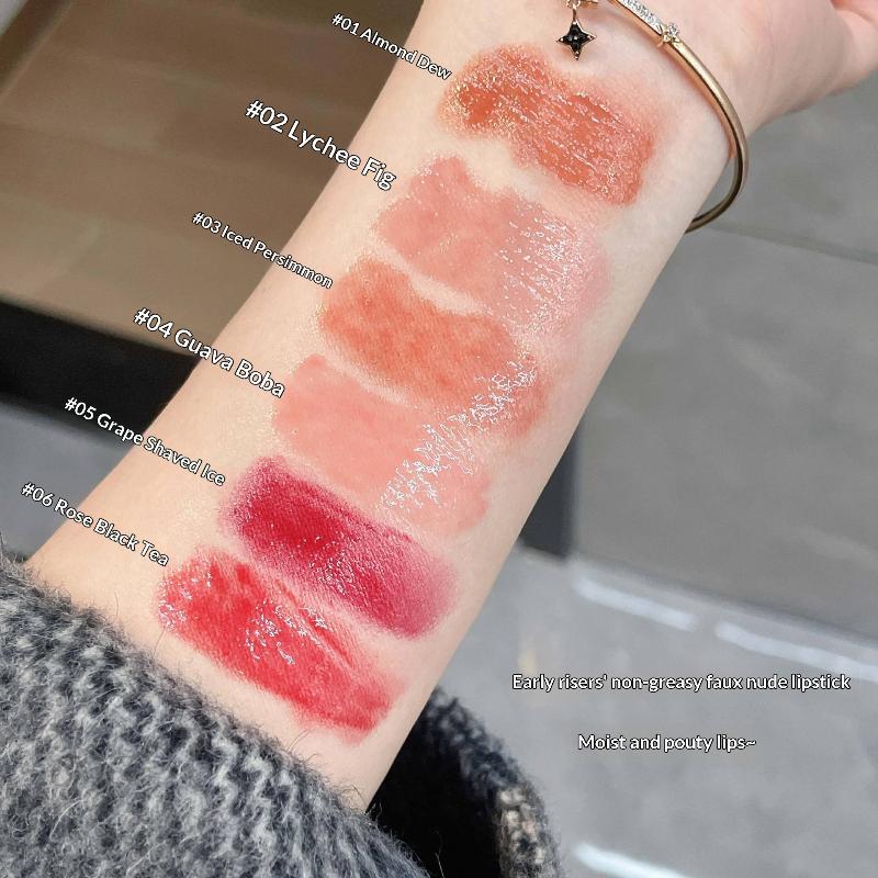 Water-Light Lip Glaze Mirror Glitter Lip Tint Long Lasting Moisturising Love Heart Shape Solid Lipstick Pen Lips Makeup Cosmetic