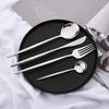 24Pcs Dinnerware Set Stainless Steel Tableware Knife Fork Tea Spoon Cutlery Set Silverware Kitchen Flatware Set For 6