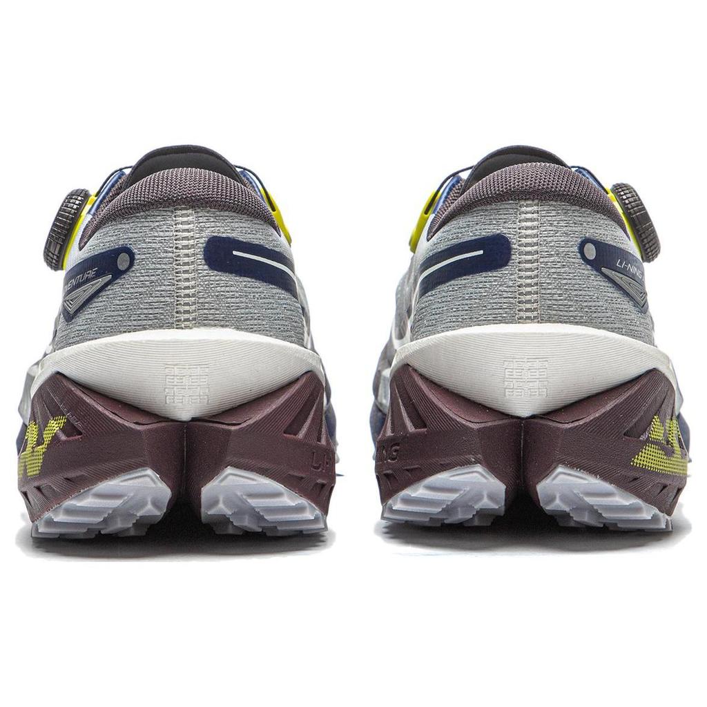 Li Ning De Lucas PRO Cushioning Slip Resistant Abrasion Resistant Low top Running Shoes Men's Gray Blue ARNT001-5