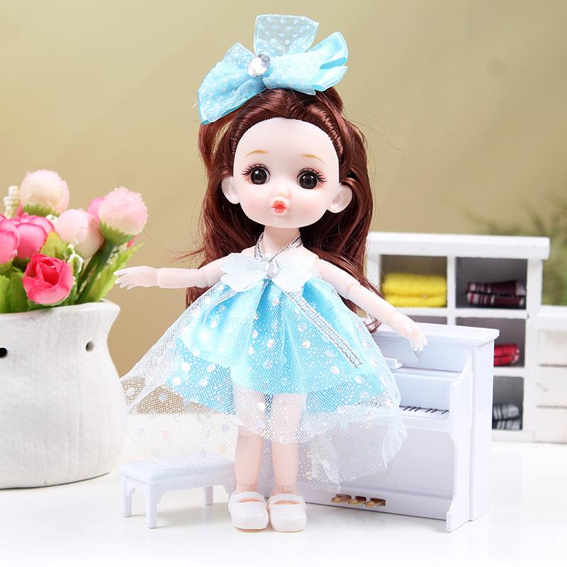 6 Inch Doll Cute Dolls With Dress for Girls Toy Christmas Gift