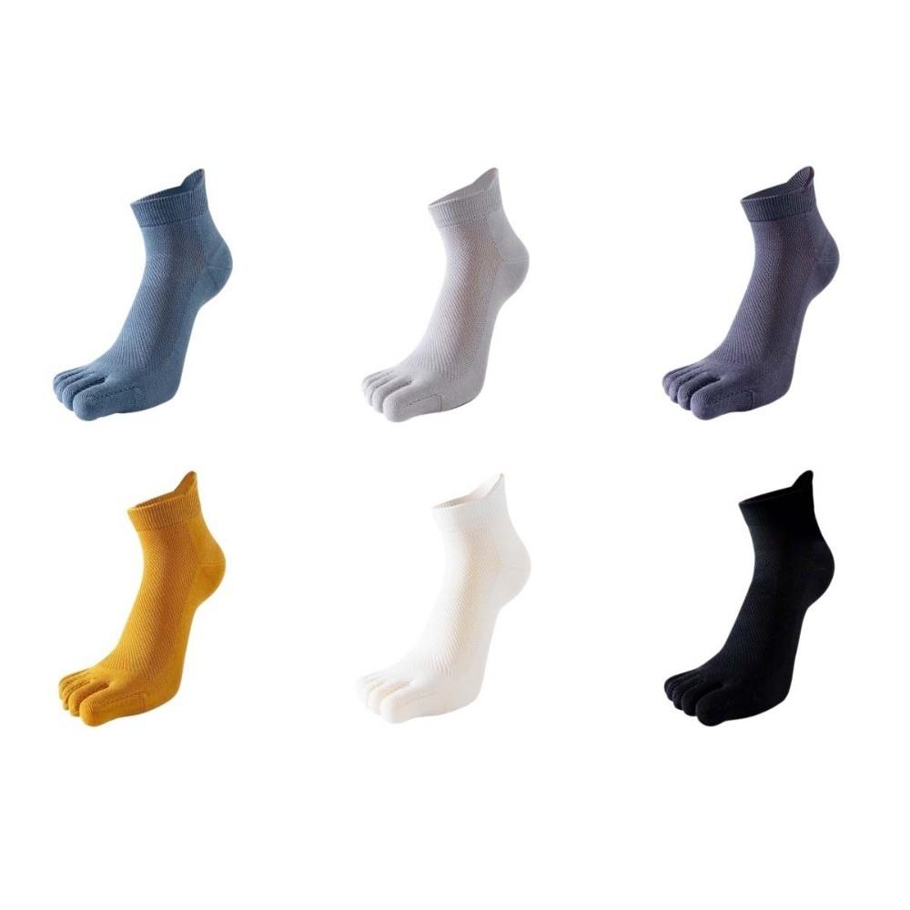 Anti-slip Five Toe Socks Mesh Low Cut Sports Socks Sweat-Absorbing Men's Five Finger Socks Soccer