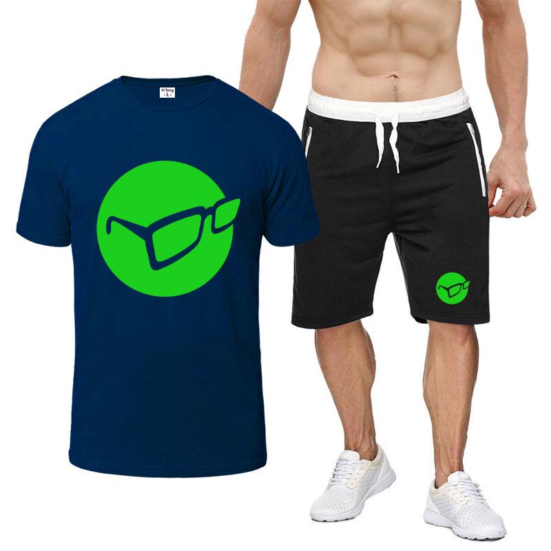 Korda Inspired Tribute Print 2025 Men's New Summer Nine-color Short-sleeved T-shirt+ Sports Pants Thin Breathable Suit