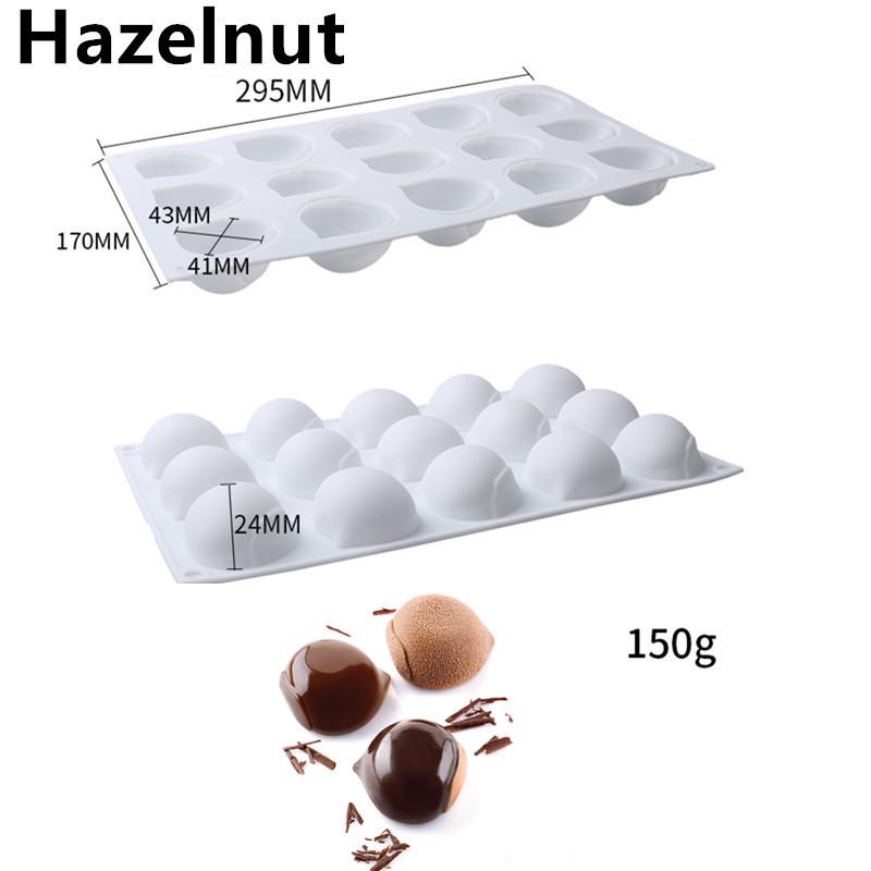 3D Fruchtmousse Silikon Kuchenformen: Birne, Apfel, Ananas, Pfirsich, Durian, Himbeere.