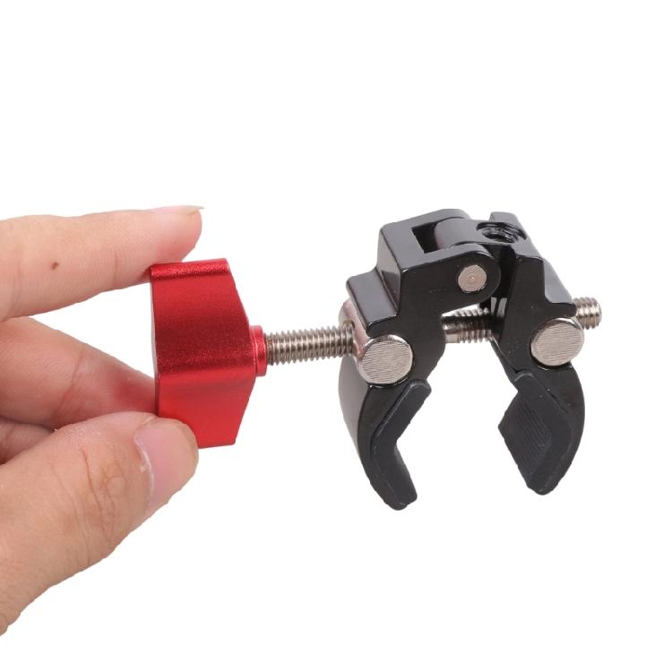 Professional Photography Crabs Clamp With 45mm Thickness Capacity For Outdoor Shoots Tripods Heads Monitors Brackets