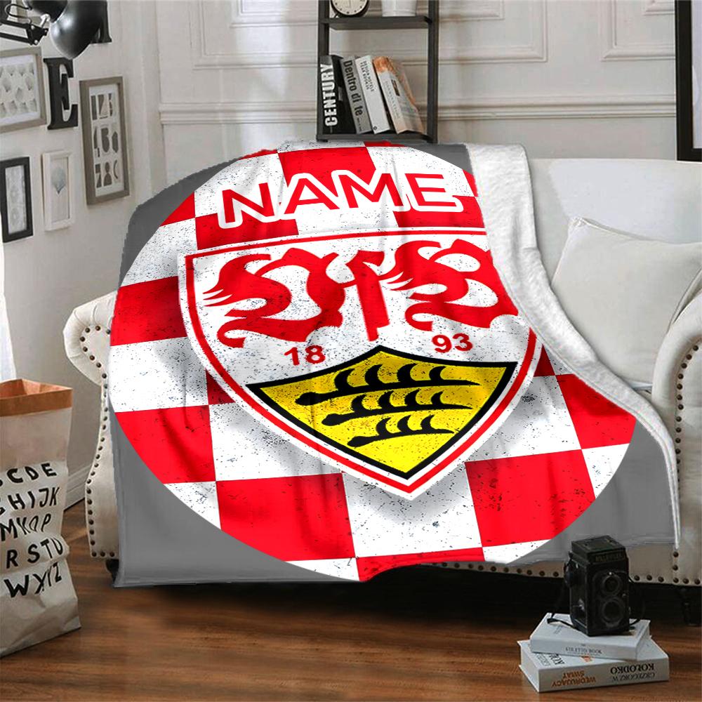 Custom Name Getafe FC Crest Blanket for Couch & Bed, Plush Cozy Fuzzy Blanket Super Soft & Warm Blankets for Fall and Winter. 0908249