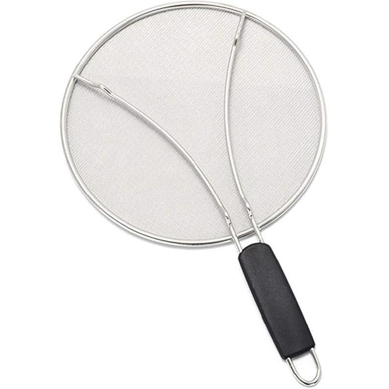 Large Splatter Screen for Frying Pan, 15 Inch Stainless Steel Grease Splatter Guard, Mesh Frying Screen Keeps Kitchen Clean and Protects Skin From