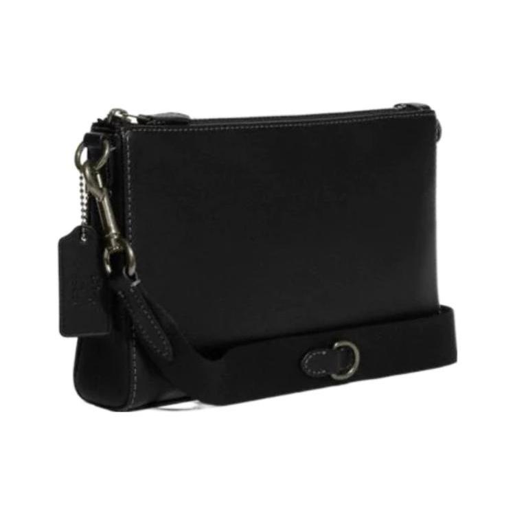 New COACH Disney Collaboration Holden Cow Leather Combo Bag Shoulder Bag Crossbody Bag Medium Size Women's Black CC094-QBPHT