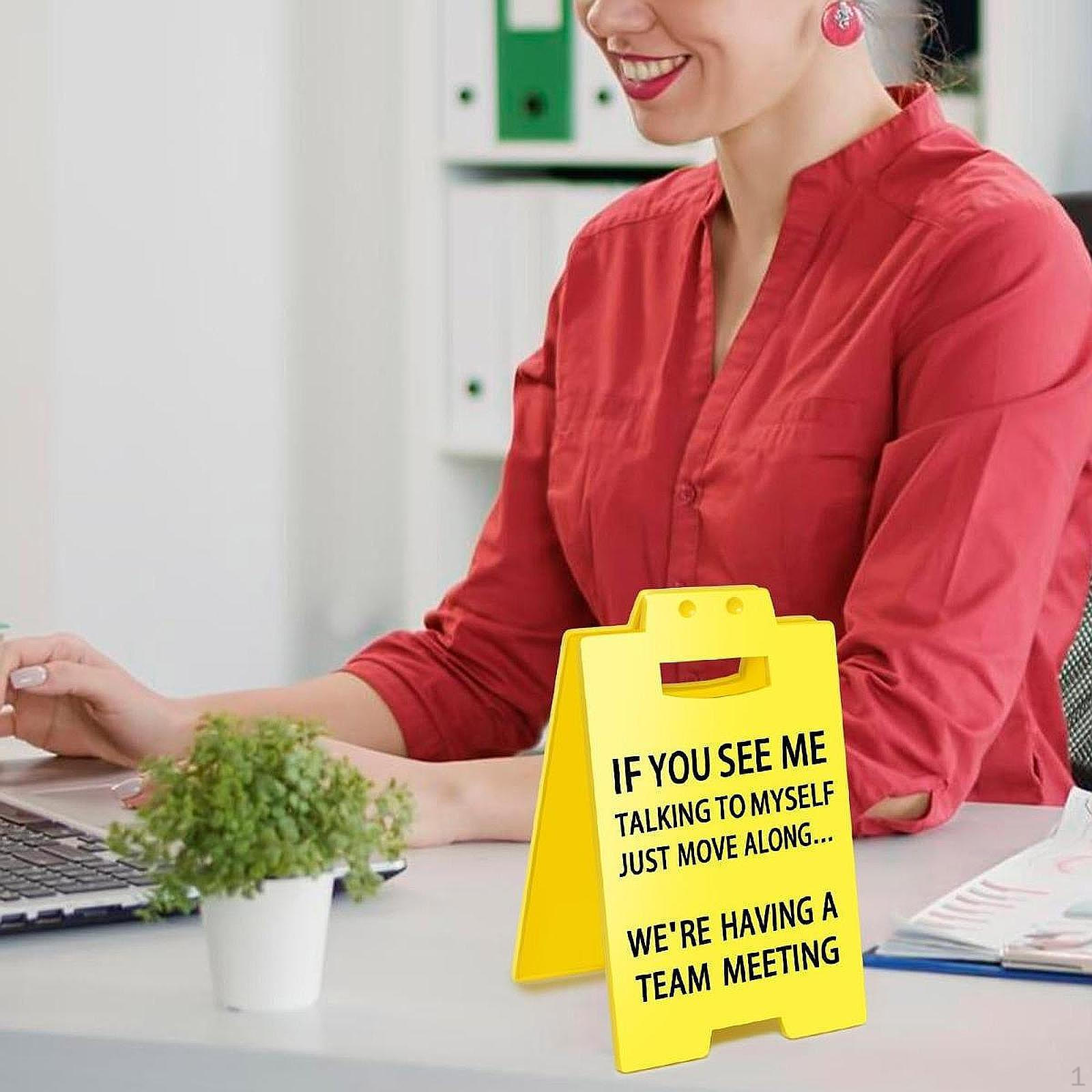 

Funny Desk Sign Accessories Creative Novelty Humor Unique Office Decoration for Manager Style C