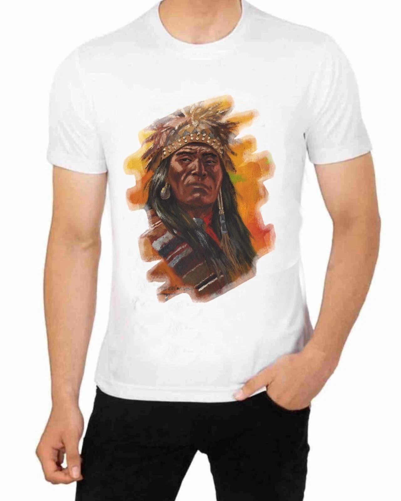 Native American Indian Warrior Zuni Tribe T-Shirt M