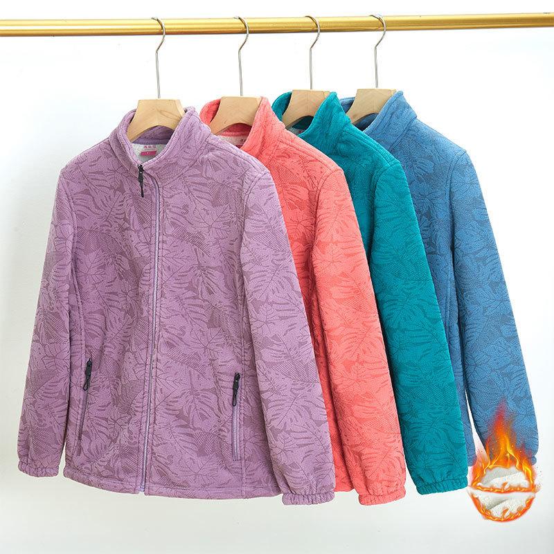 Thickened Fleece Ladies Stand Collar Jacket Outdoor Casual Sports Sweatshirt Men Women Autumn Winter XXXL белый