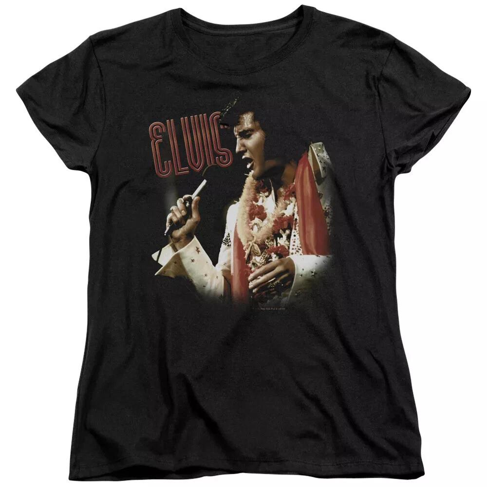 Elvis  Soulful  Women s 100% Cotton T-shirt Mens Tees Top 4XL