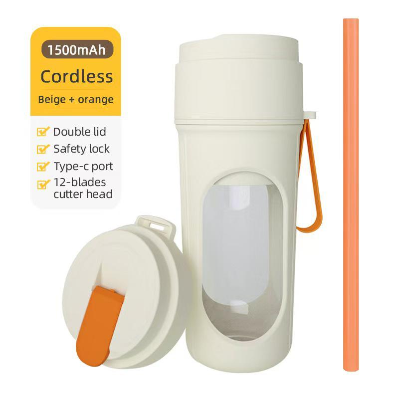 

Portable Rechargeable Multifunctional Fruit Juicer & Ice Crusher Blender Cup помаранчевий