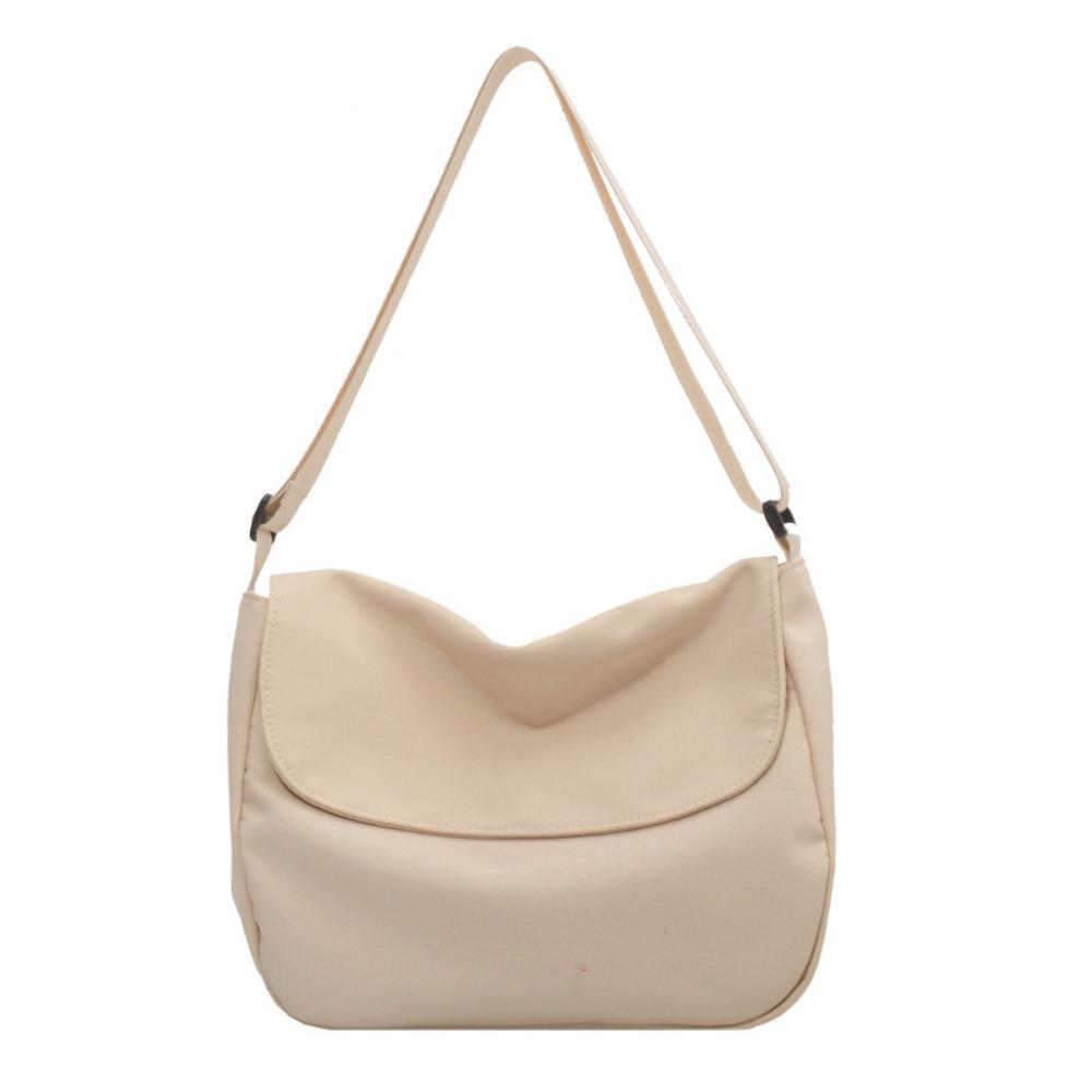 Nylon Crossbody Bag Large Capacity Japanese Style Message Bag Solid Color Lightweight Shoulder Bag Outdoor Fashion Accessories