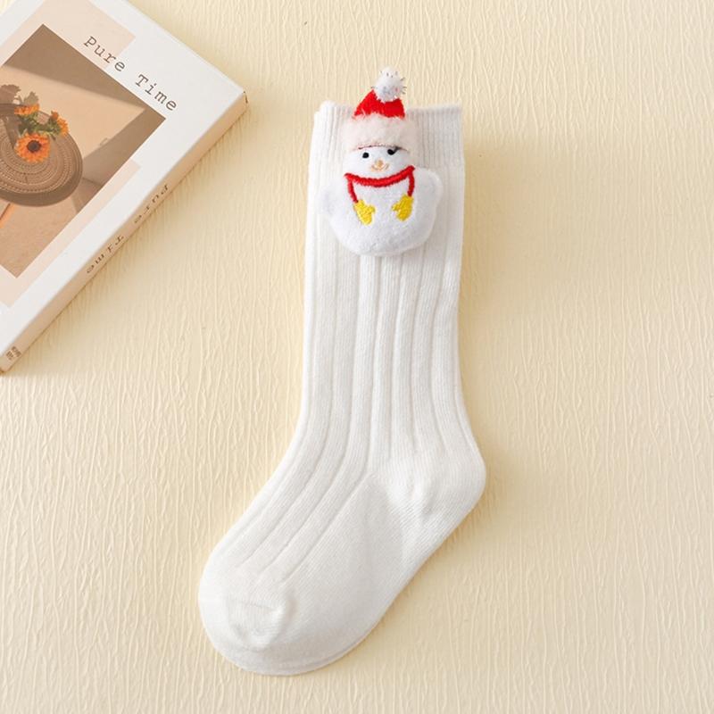 Vertical Stripes Kids Socks Breathable Socks with Christmas Patterns Soft & Comfortable Cotton Socks for Boys & Girls
