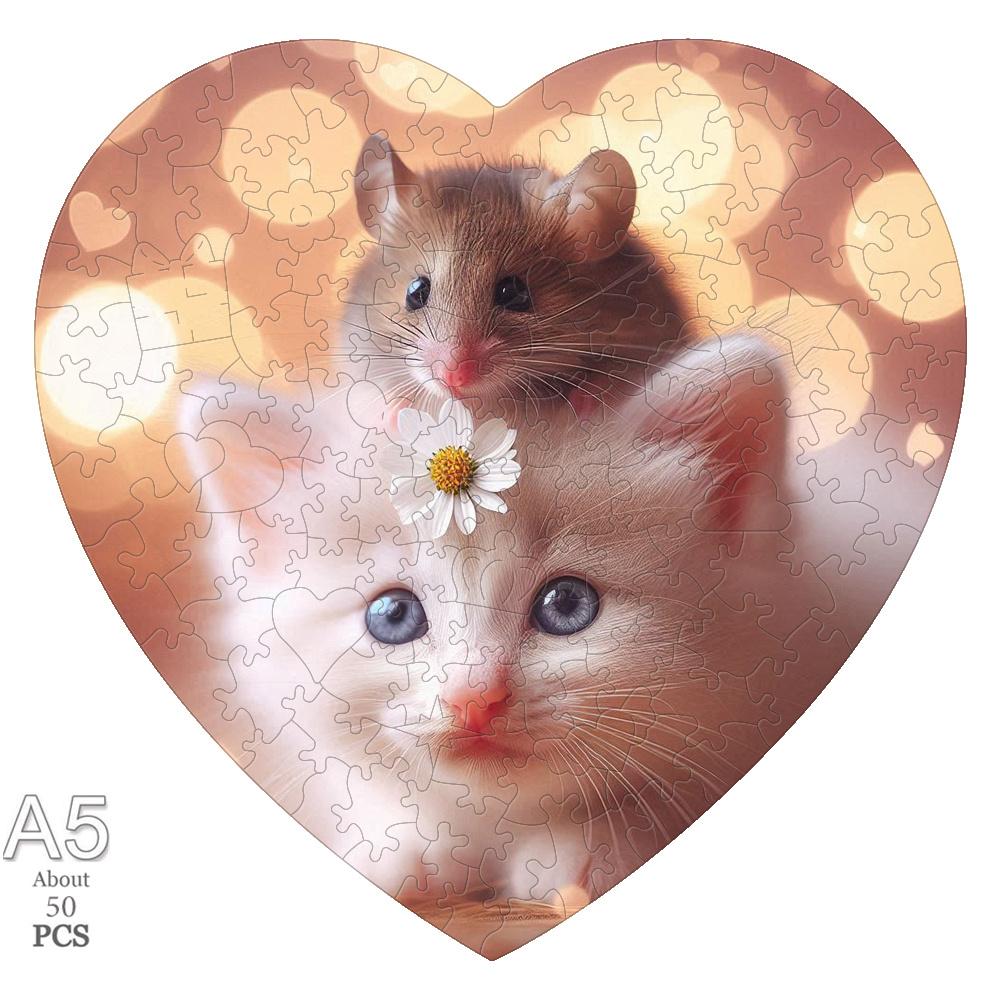 Puzzle Zwierzęce Drewniane Tygrys Drewniane Puzzle Nieregularne Pies Zwierzę Drewniane Puzzle dla Dorosłych Dzieci Ekskluzywny Projekt Inteligentne Puzzle