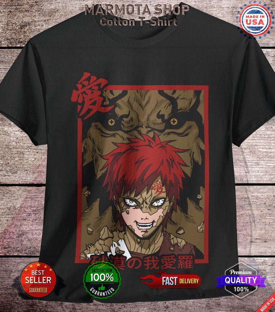 

Gaara Shirt Naruto Shippuden Itachi Kakashi Anime Unisex Tee T-Shirt All Size S