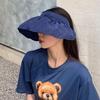 Women's Dual-Use Vinyl Sun Hat with UV Protection and Large Brim