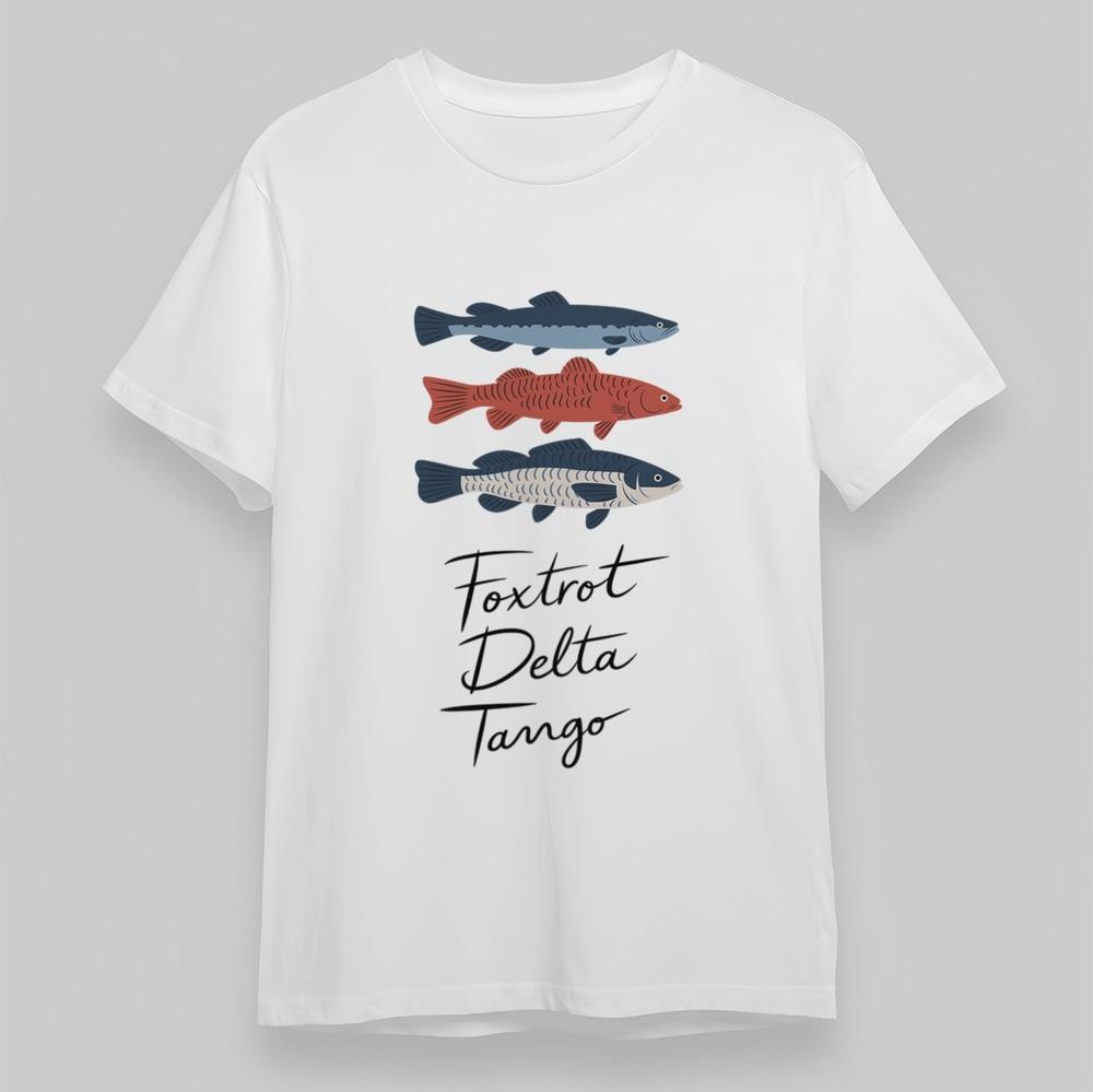 

Women s Plus Size Fashion Classic T-Shirt Foxtrot Delta Tango Printed Cotton Tee 2XL