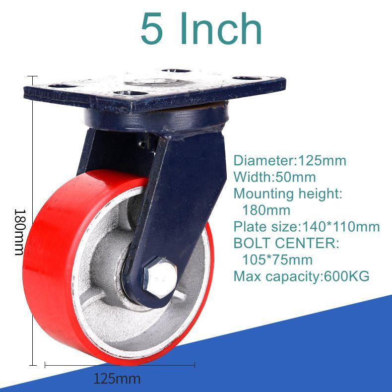 4 Inch/5 Inch/6 inch(500KG) Furniture Caster Heavy Duty Nylon Universal Wheel Directional Wheel Brake Wheel,polyurethane Caster