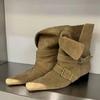 Pointed Toe Chunky Woman Ankle Boots Suede Fashion Designer Walking Shoes Women 2025 Trend Winter Eleglant Dress Mujer Zapatos