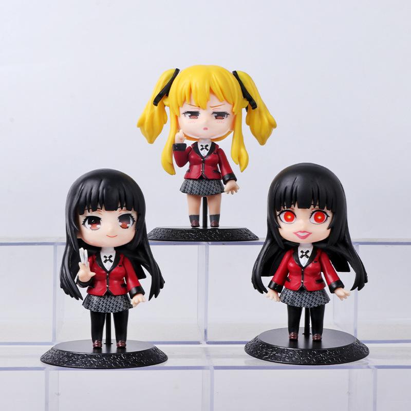 Anime Saotome Meari Figure Gambling Abyss Model Toy Gift PVC 10CM Q Version Jabami Yumeko Action Figure Cute 3 Style Doll