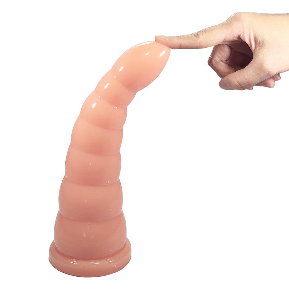 Extra Large Realistic Bamboo Shoot Anal Plug with Threaded Design for Male Stimulation