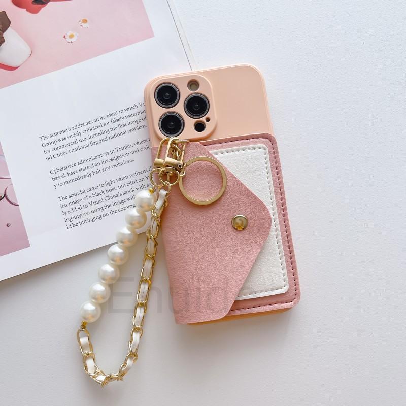 

Pearl Bracelet Case for Samsung Galaxy A55 A53 A14 A54 A34 A35 A16 S24 Ultra S22 Plus S23 FE Leather Wallet Card Silicone Cover A54 5G