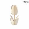 10 Stück DIY Holzblumen-Ornament Lustige Dekoration Tulpenmalerei Bastelarbeiten Kreative Eltern-Kind-Interaktion Muttertagsgeschenke