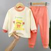 Cotton Children Pajamas Sets Unisex Soft Comfort Warm Cute Cartoon Printed Suitable Boys Girls Perfect for Autumn Winter Warmth