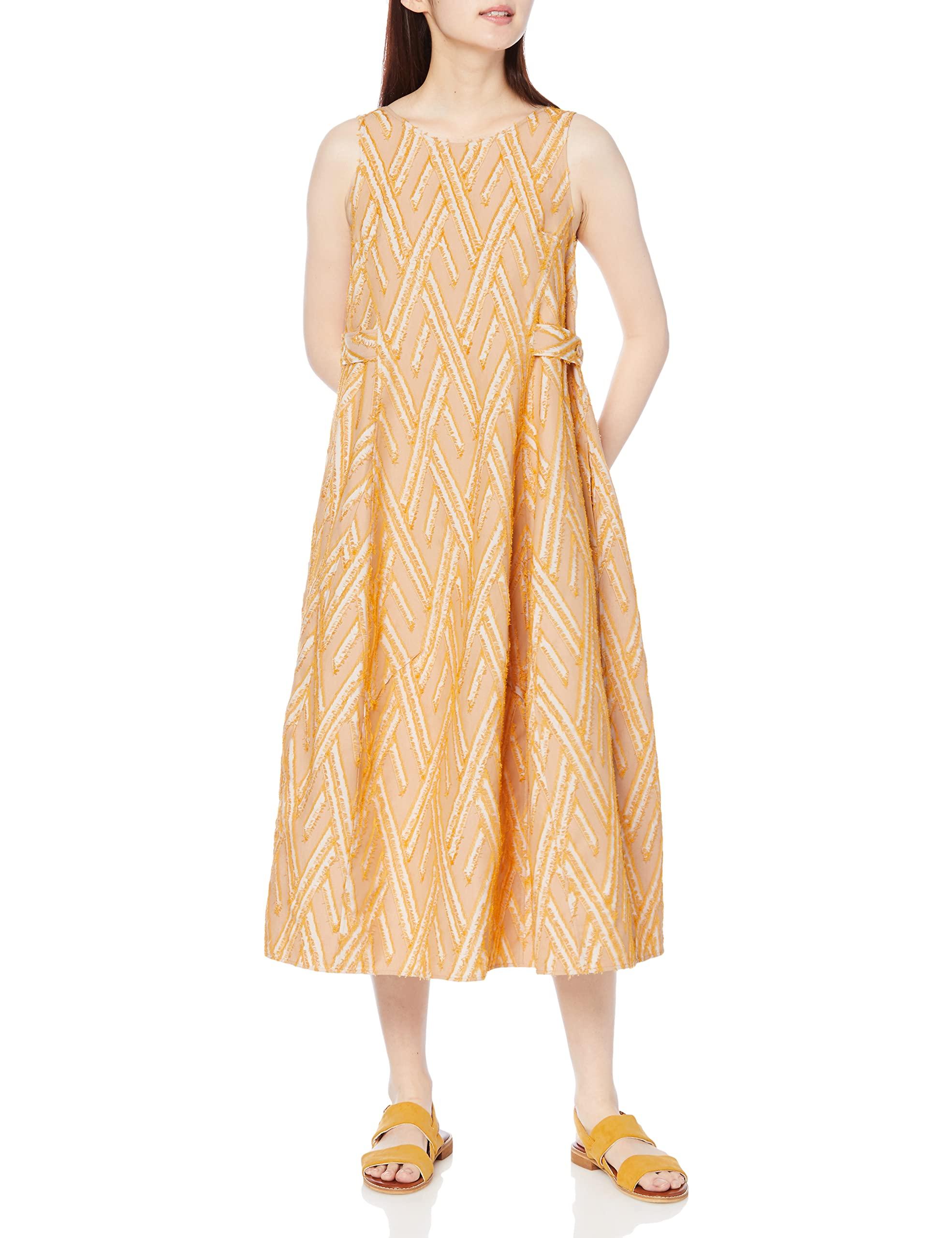 

Cut Jacquard Cocoon Dress 16WFO222011 YEL 1 [Styling/] Women s жовтий